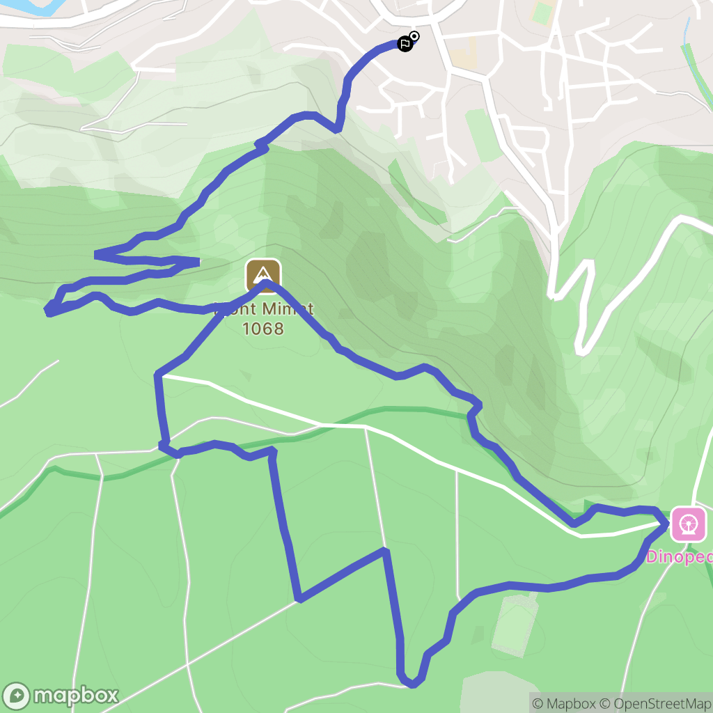 Mende : carte du parcours de randonnée - France