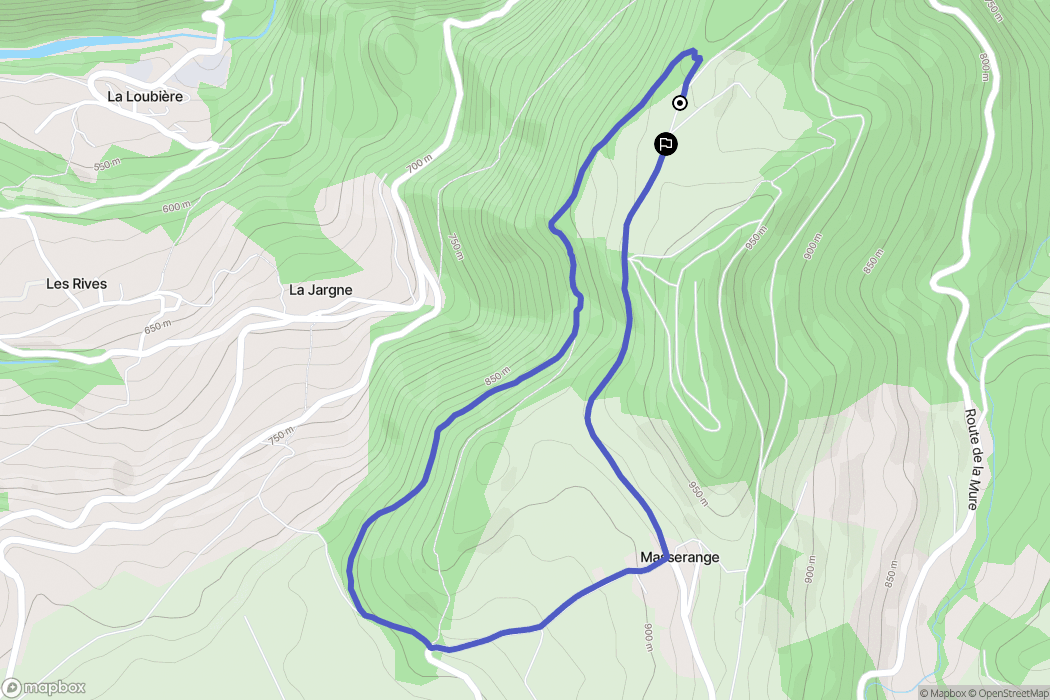 Châtel-en-Trièves : carte du parcours de randonnée - France