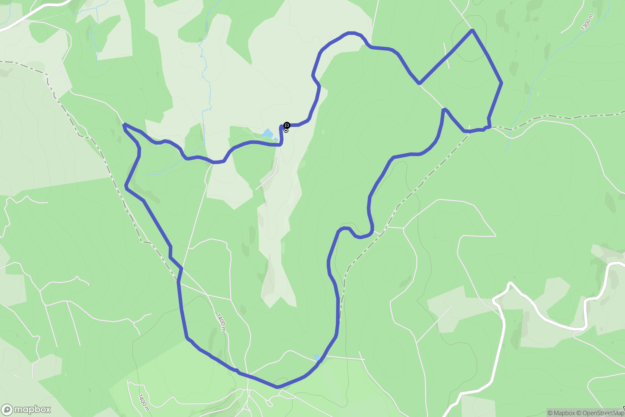Chanaleilles : carte du parcours de randonnée - France