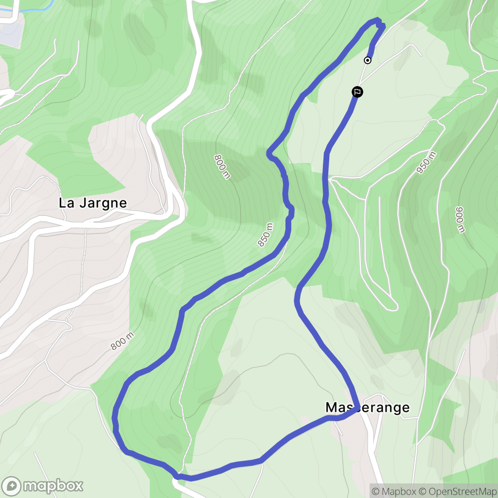 Châtel-en-Trièves : carte du parcours de randonnée - France