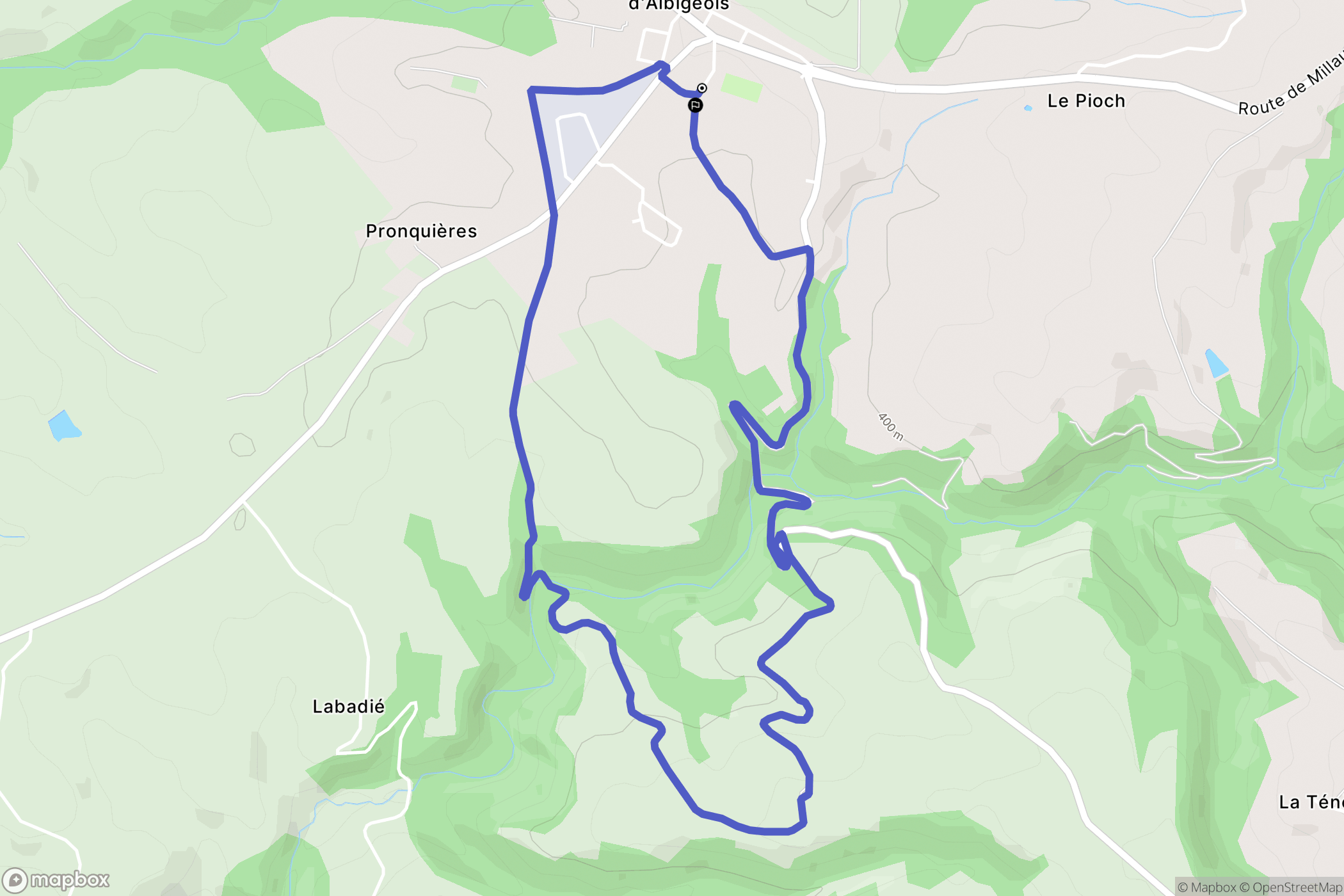 Villefranche-d'Albigeois : carte du parcours de randonnée - France
