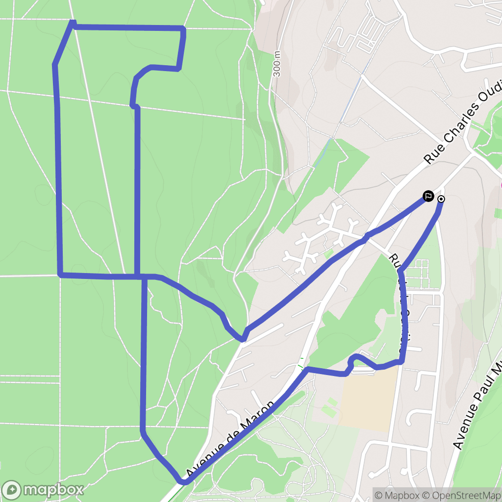 Villers-lès-Nancy : carte du parcours de randonnée - France