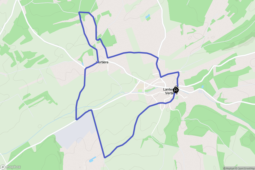 Lantenne-Vertière : carte du parcours de randonnée - France
