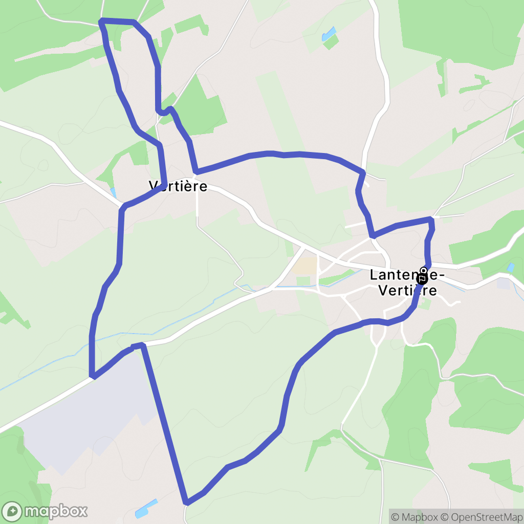 Lantenne-Vertière : carte du parcours de randonnée - France