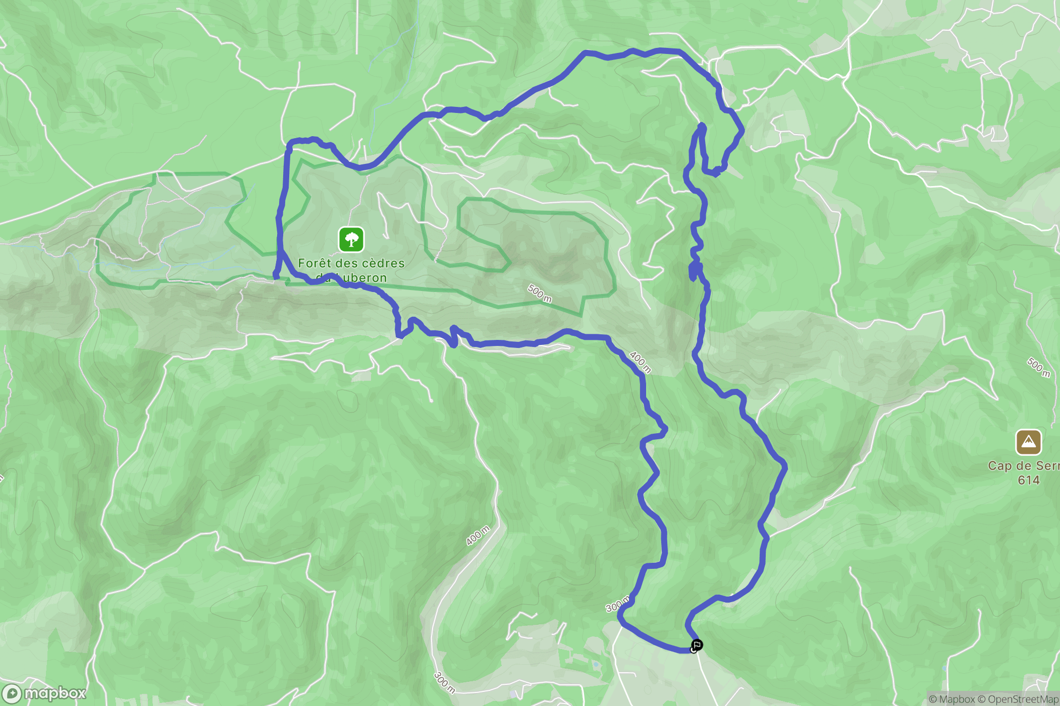 Lauris : carte du parcours de randonnée - France