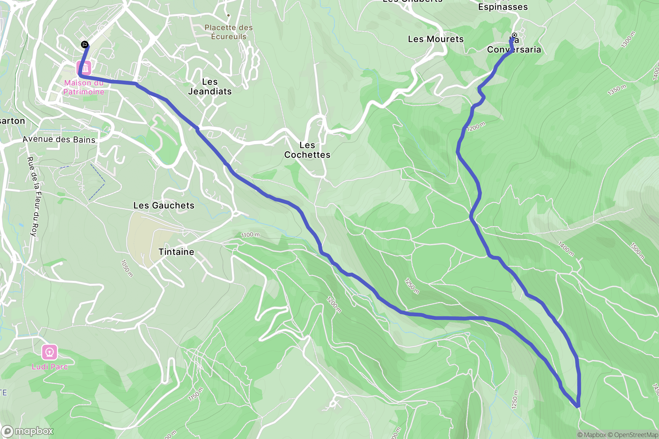 Villard-de-Lans : carte du parcours de randonnée - France