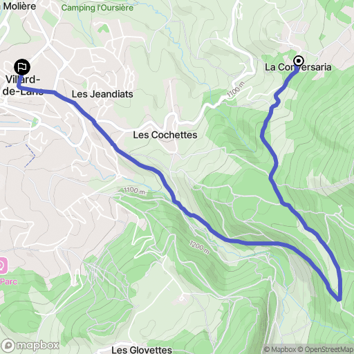 Villard-de-Lans : carte du parcours de randonnée - France