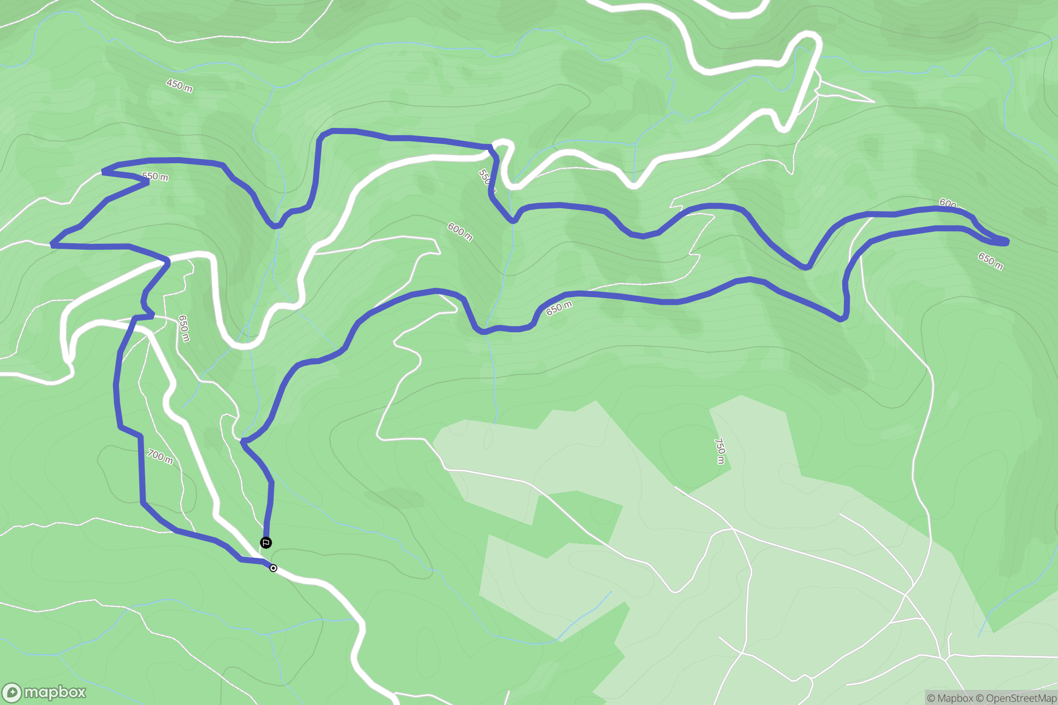 Fontrieu : carte du parcours de randonnée - France