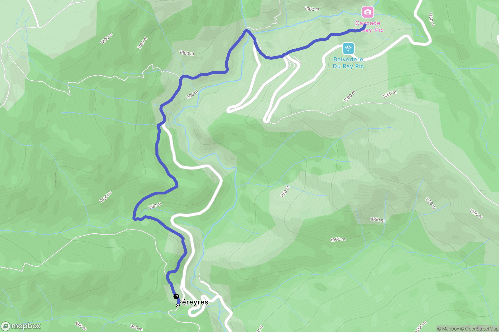 Péreyres: routekaart voor buitenactiviteiten - France