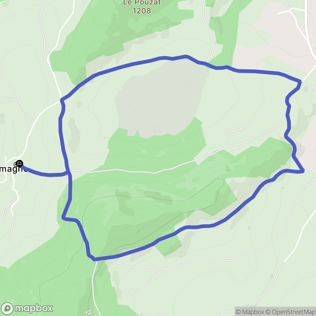 Siaugues-Sainte-Marie : carte du parcours de randonnée - France
