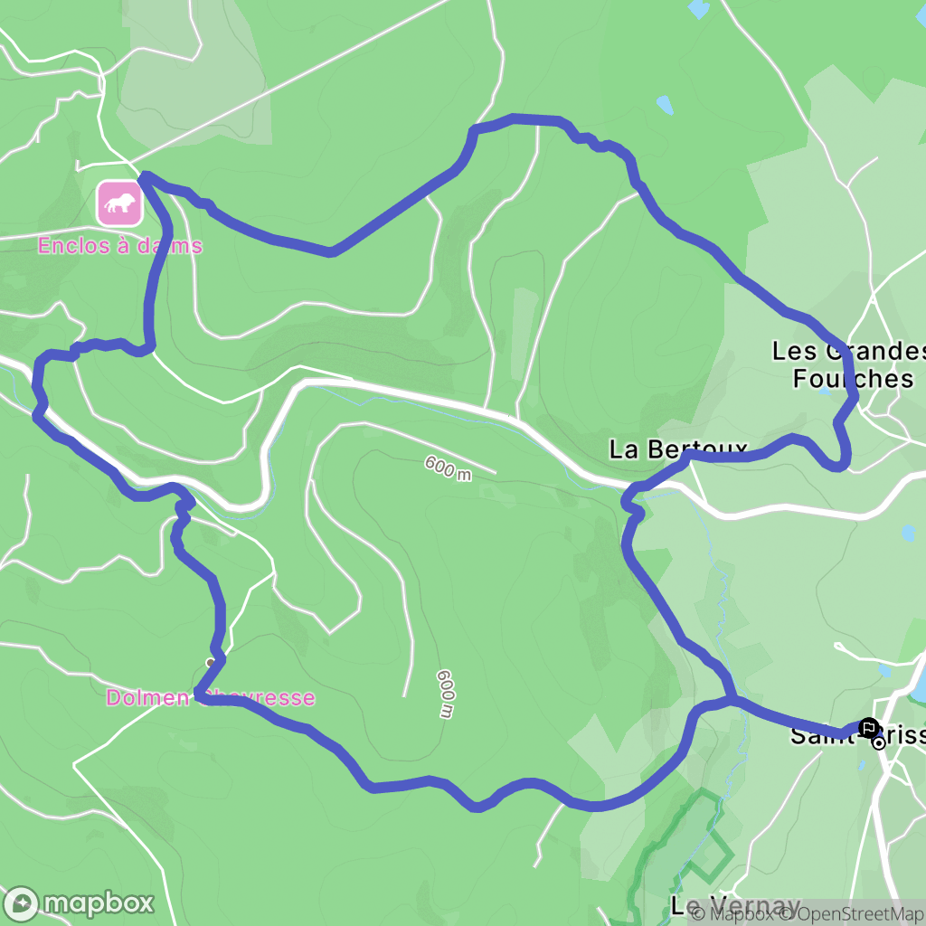 Saint-Brisson : carte du parcours de randonnée - France