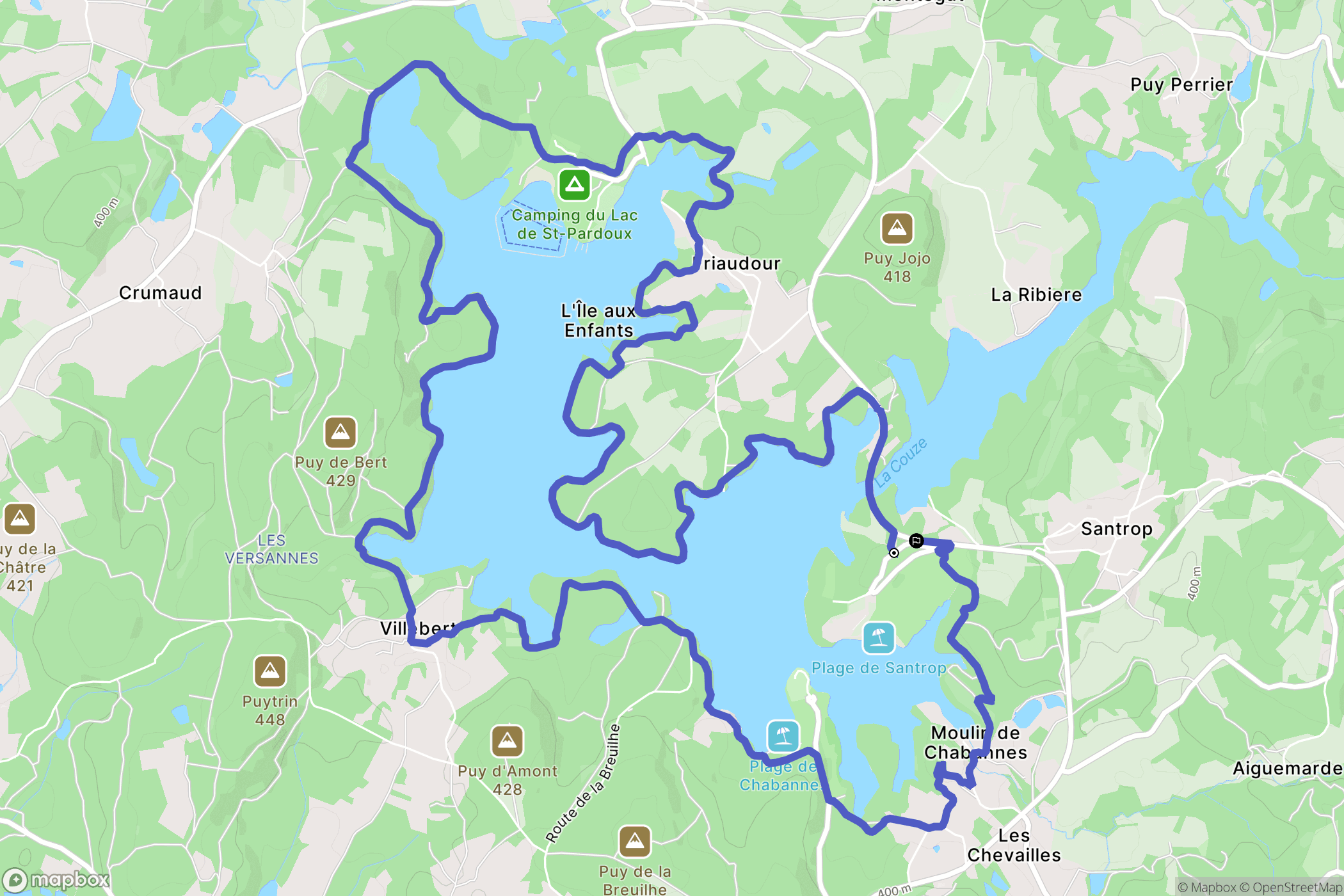 Razès : carte du parcours de randonnée - France