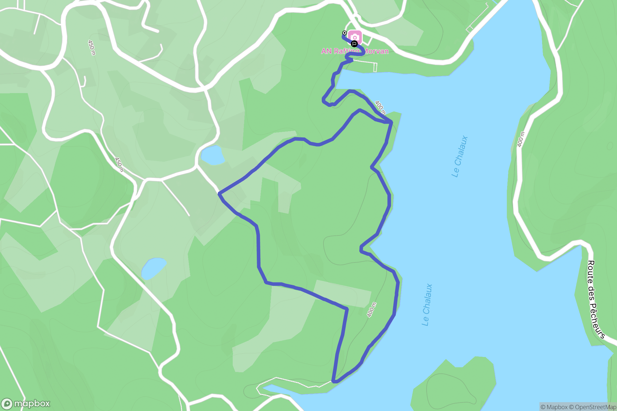 Saint Martin du Puy : carte du parcours de randonnée - France