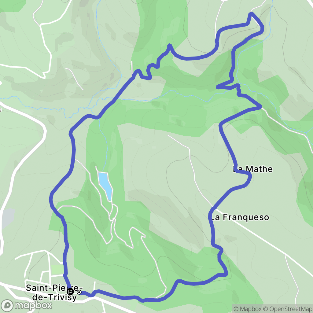 Saint-Pierre-de-Trivisy : carte du parcours de randonnée - France