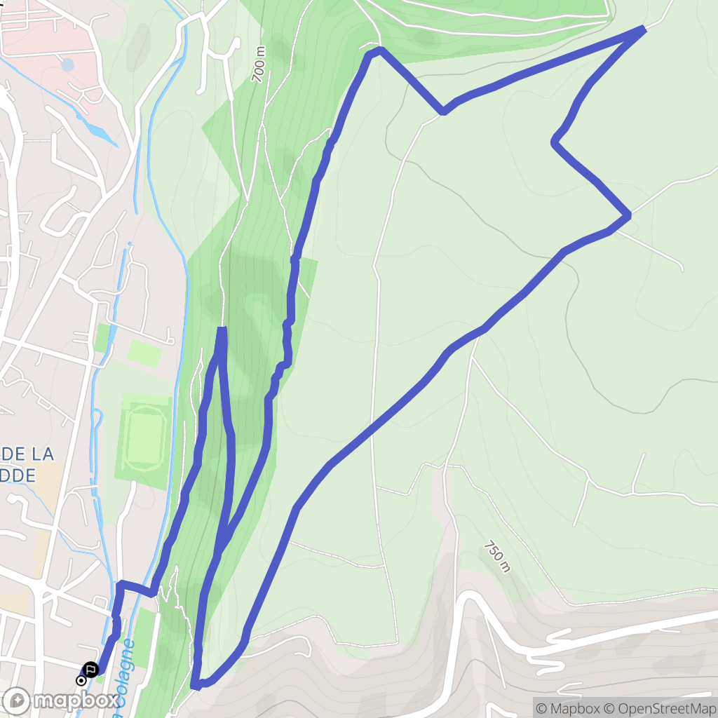 Marvejols : carte du parcours de randonnée - France