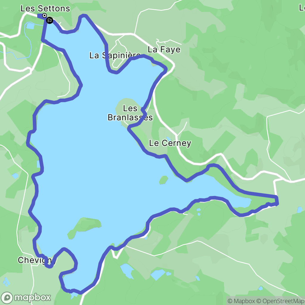 Montsauche les Settons : carte du parcours de randonnée - France