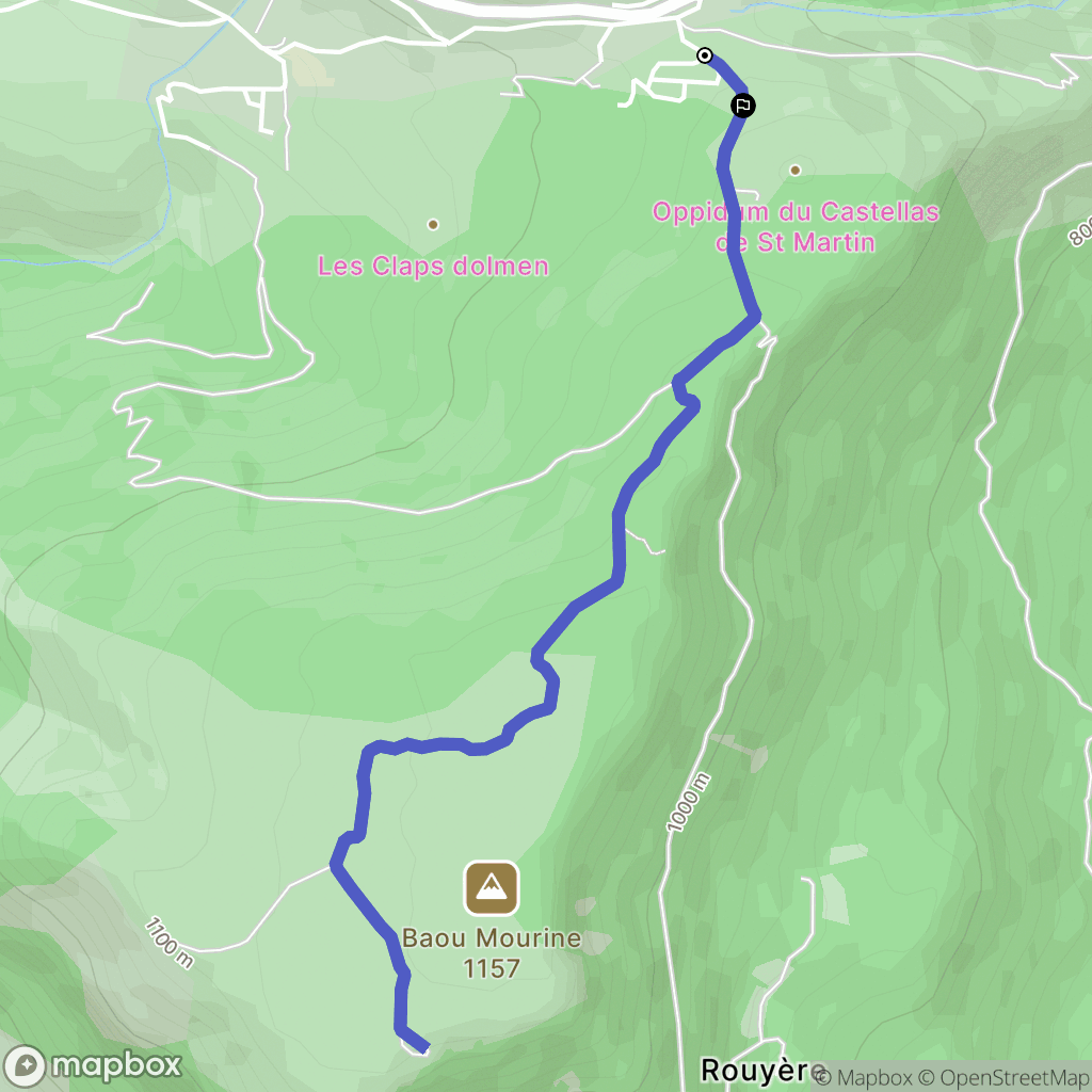 Escragnolles : carte du parcours de randonnée - France