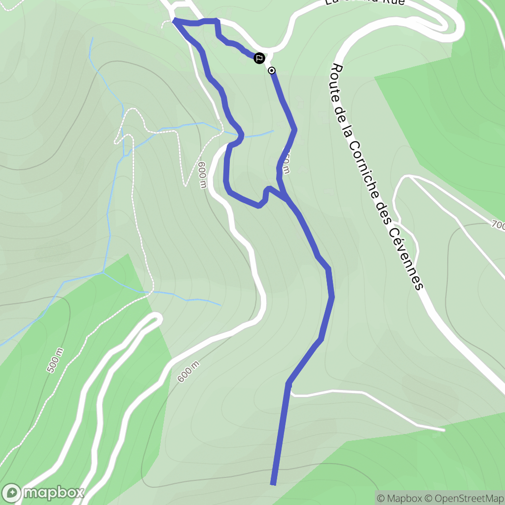 Moissac-Vallée-Française : carte du parcours de randonnée - France