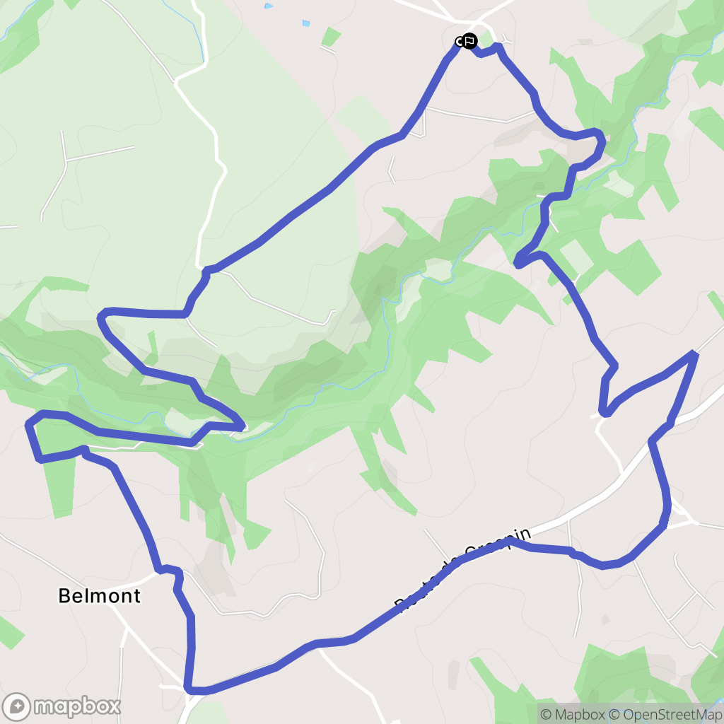Cabanes : carte du parcours de randonnée - France