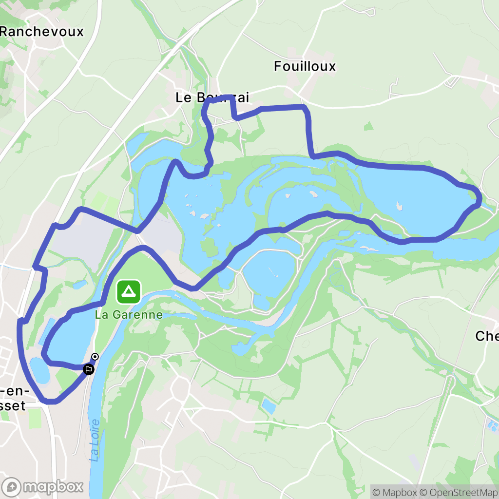 Bas-en-Basset : carte du parcours de randonnée - France