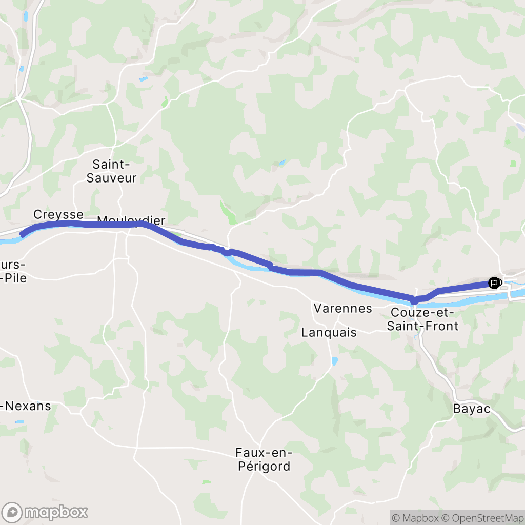 Lalinde : carte du parcours de randonnée - France