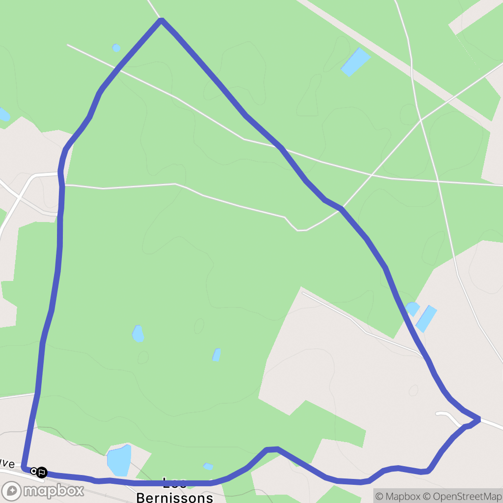 Langon-sur-Cher : carte du parcours de randonnée - France