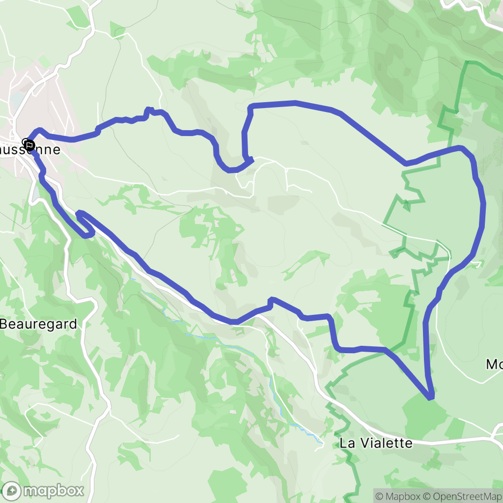 Laussonne : carte du parcours de randonnée - France