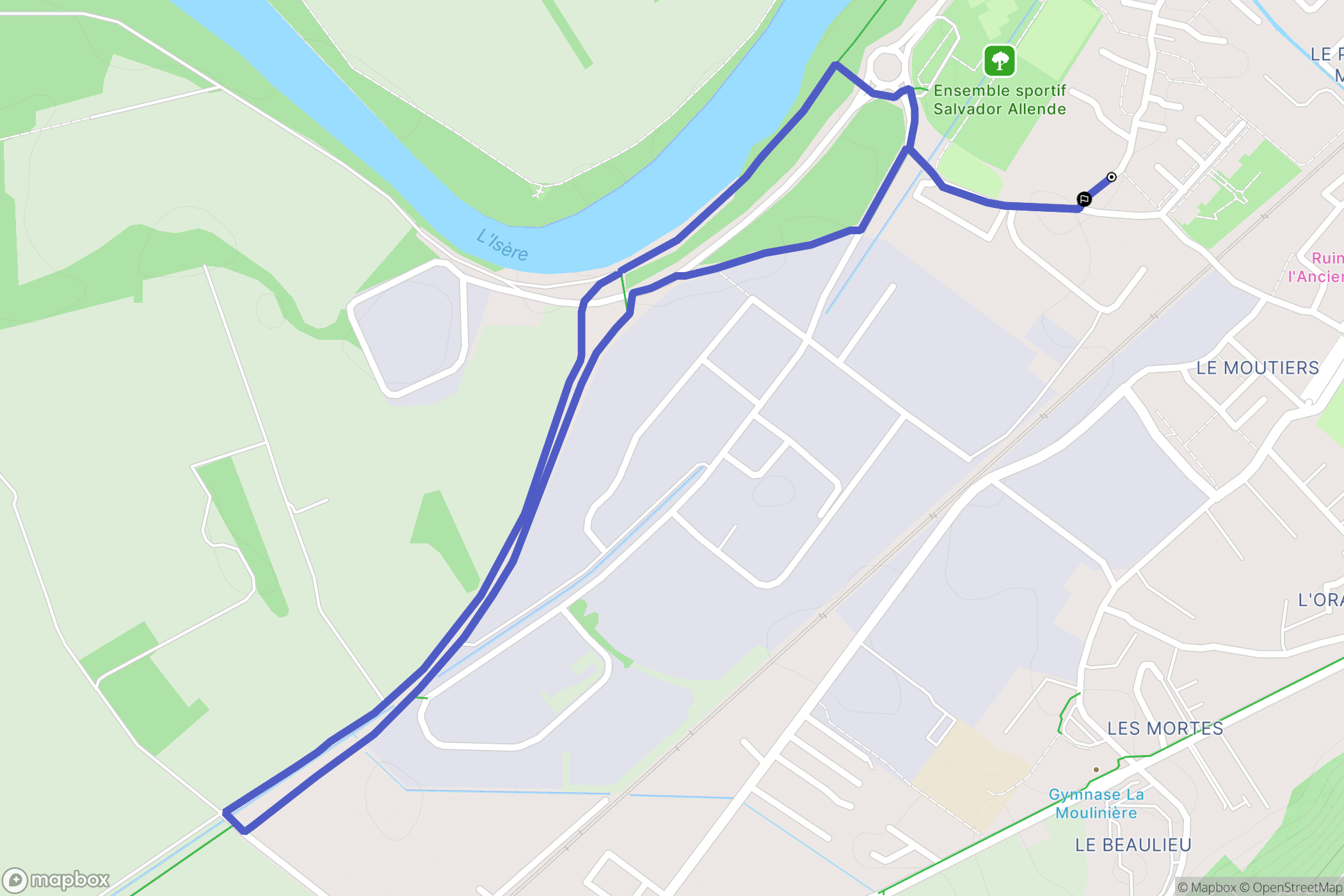 Domène : carte du parcours de randonnée - France