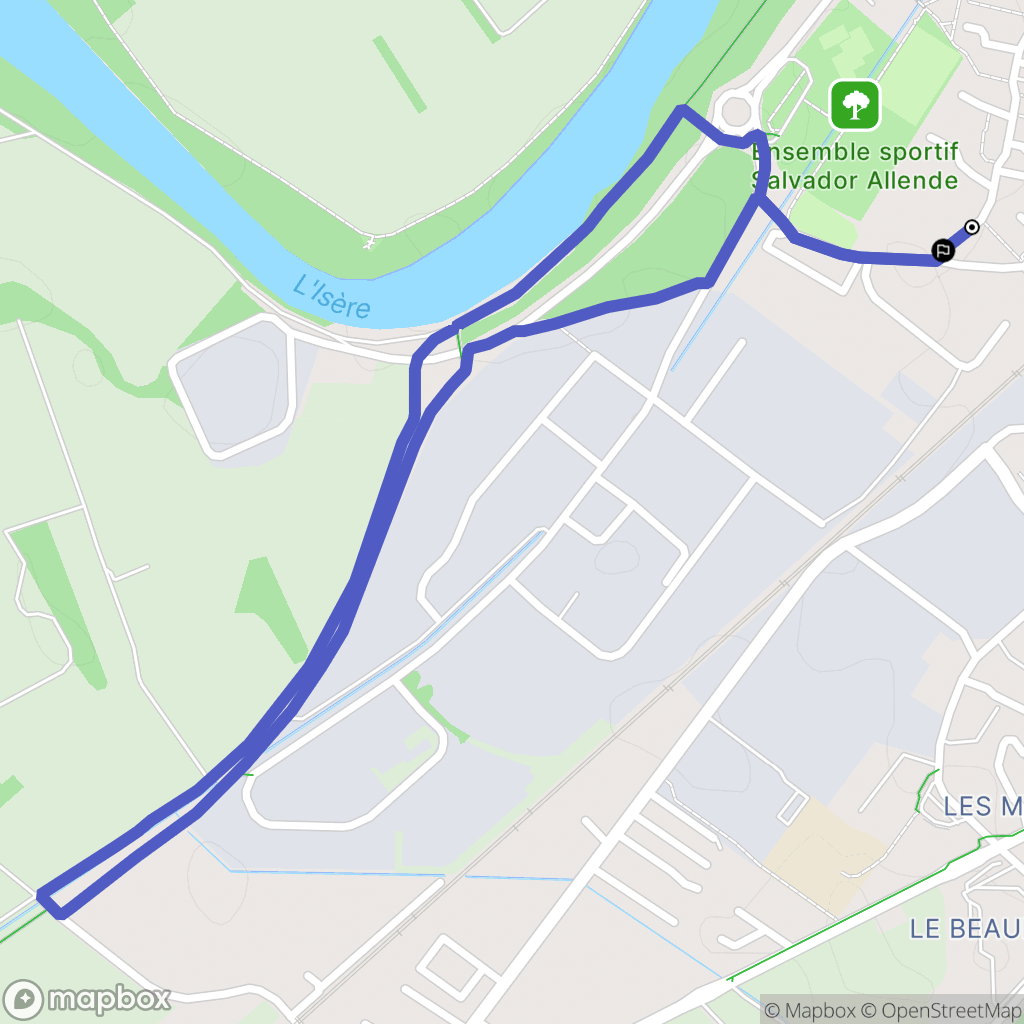 Domène : carte du parcours de randonnée - France