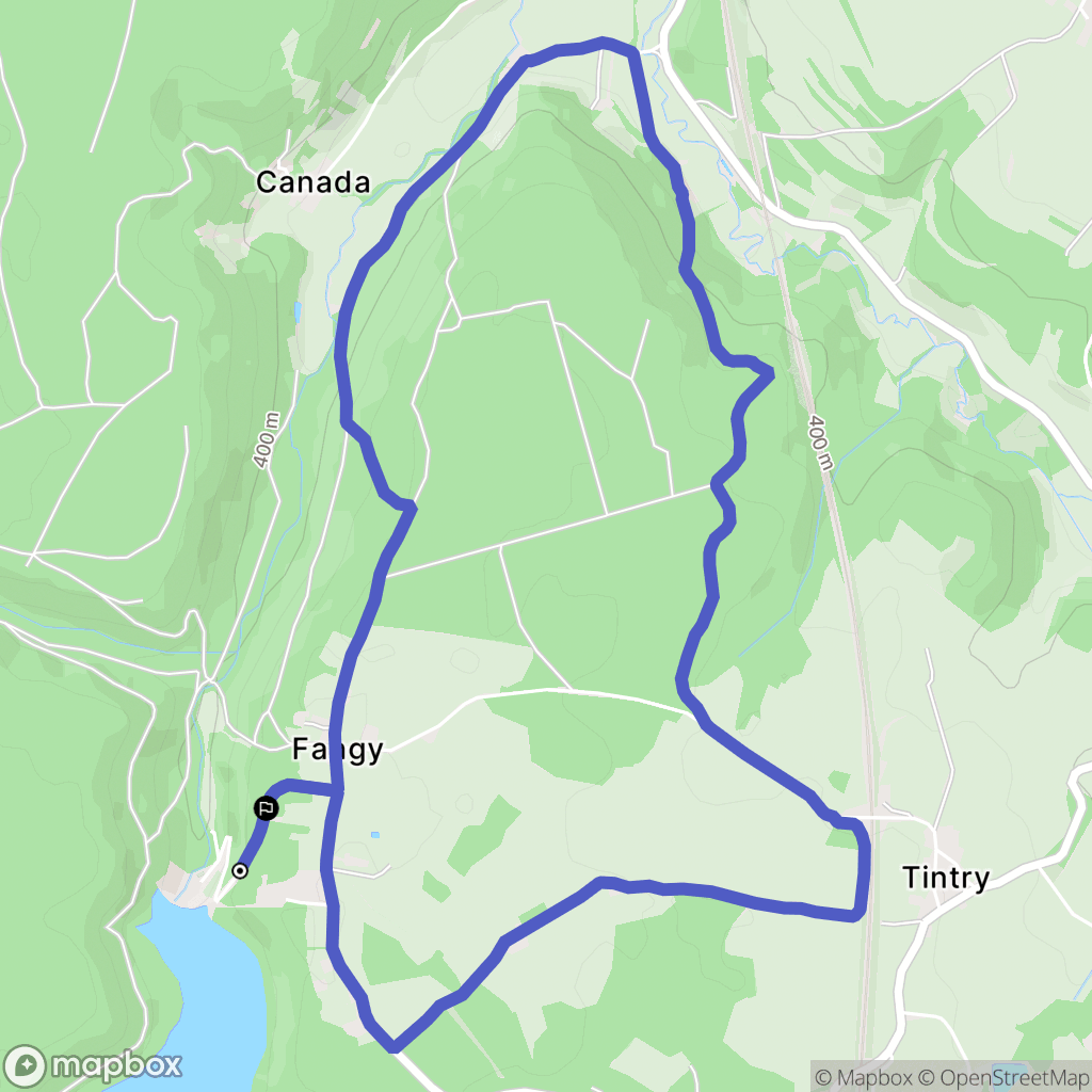 Tintry : carte du parcours de randonnée - France