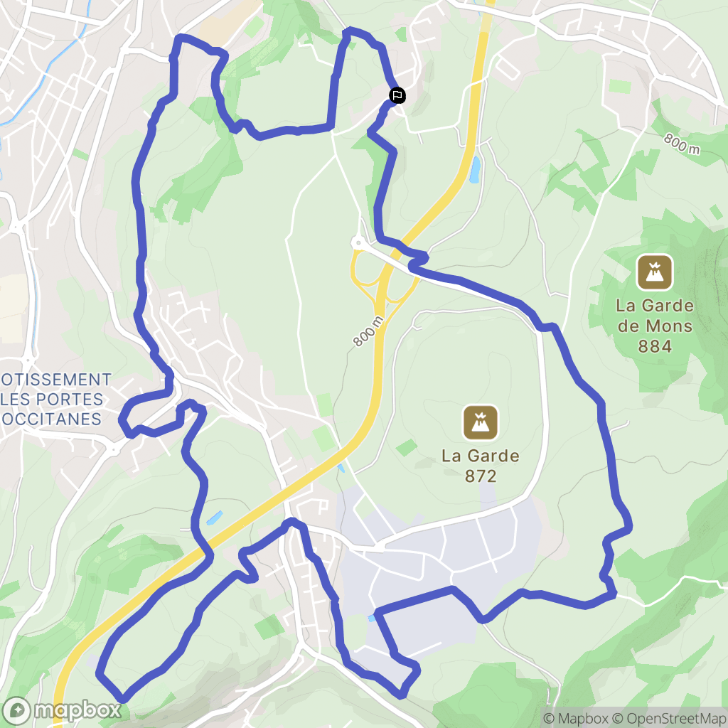 Le Puy-en-Velay : carte du parcours de randonnée - France