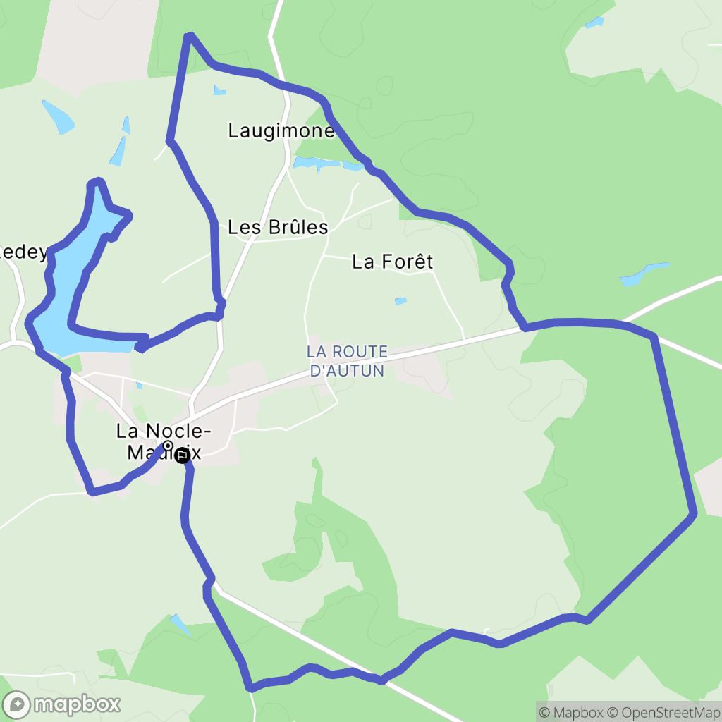 La Nocle-Maulaix : carte du parcours de randonnée - France