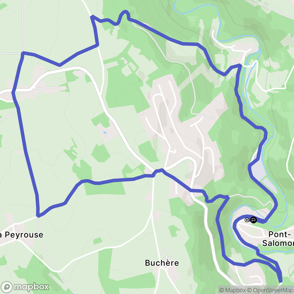 Pont-Salomon : carte du parcours de randonnée - France