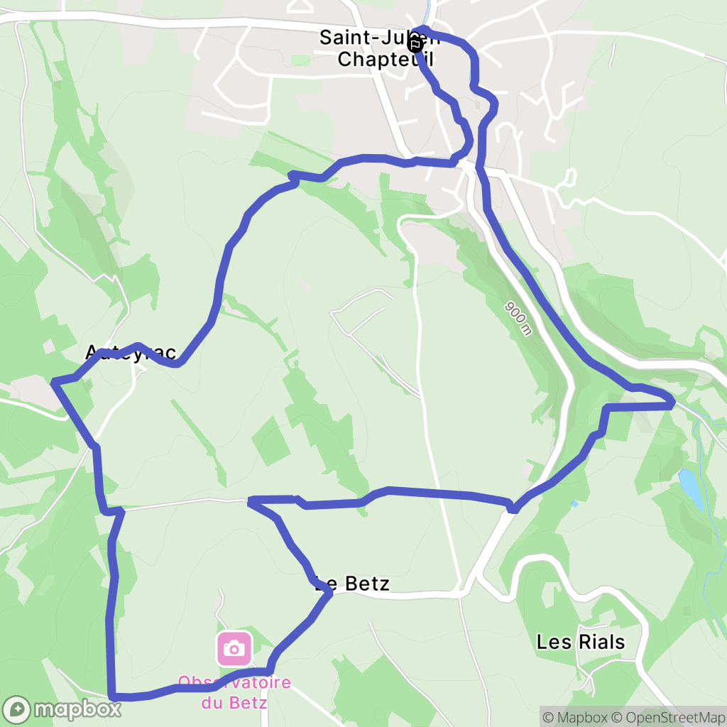 Saint-Julien-Chapteuil : carte du parcours de randonnée - France