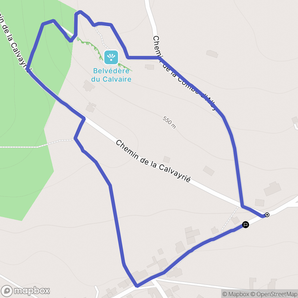 Mont-Roc : carte du parcours de randonnée - France