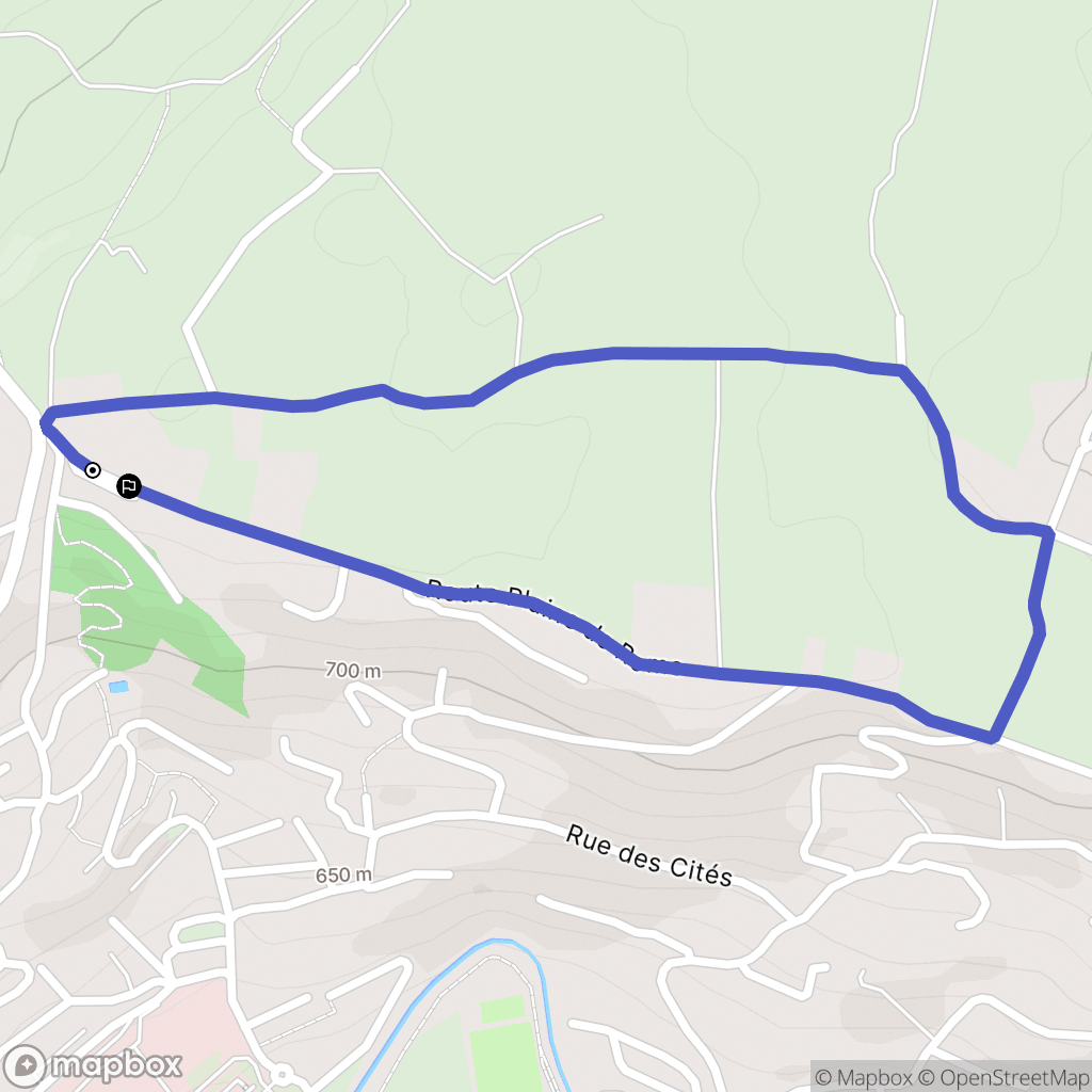 Polignac : carte du parcours de randonnée - France