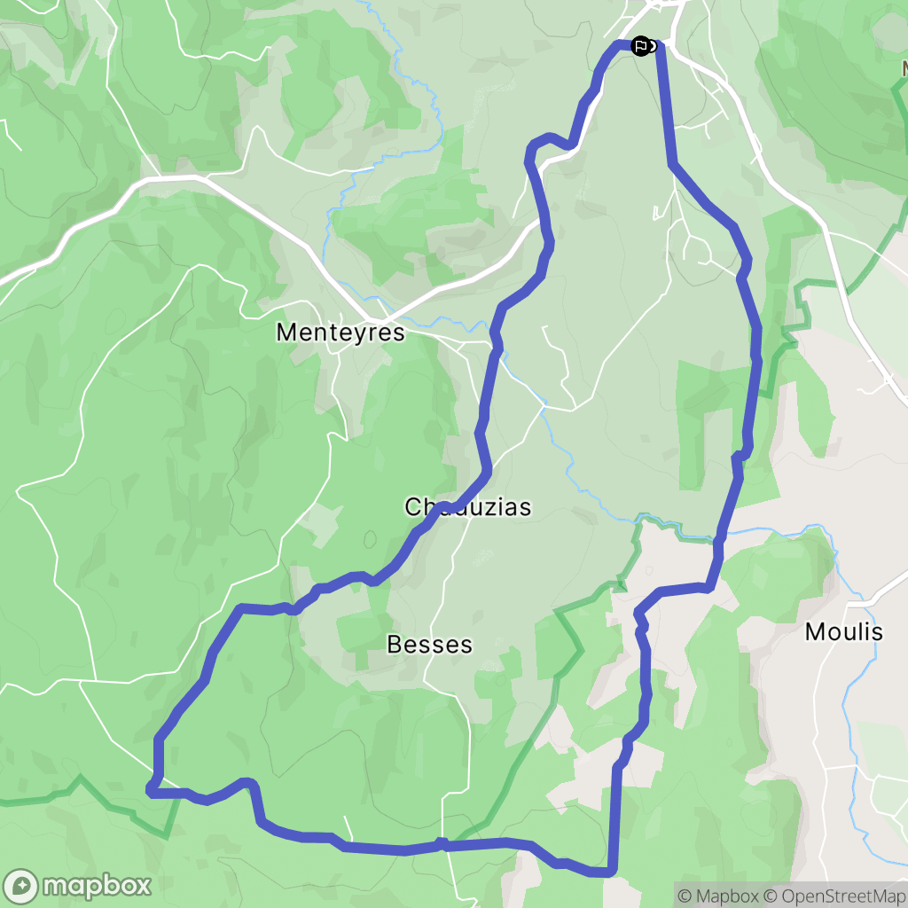 Allègre : carte du parcours de randonnée - France