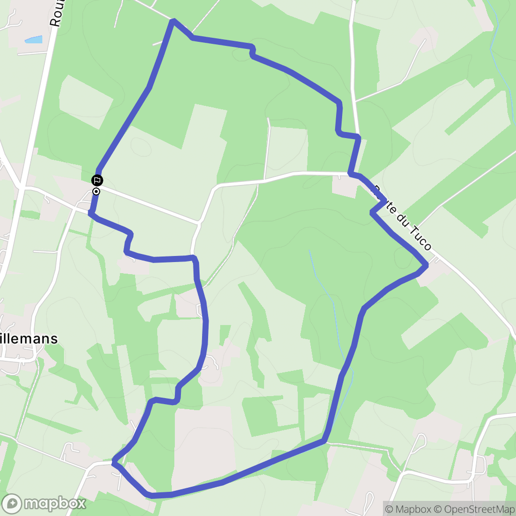 Estang : carte du parcours de randonnée - France