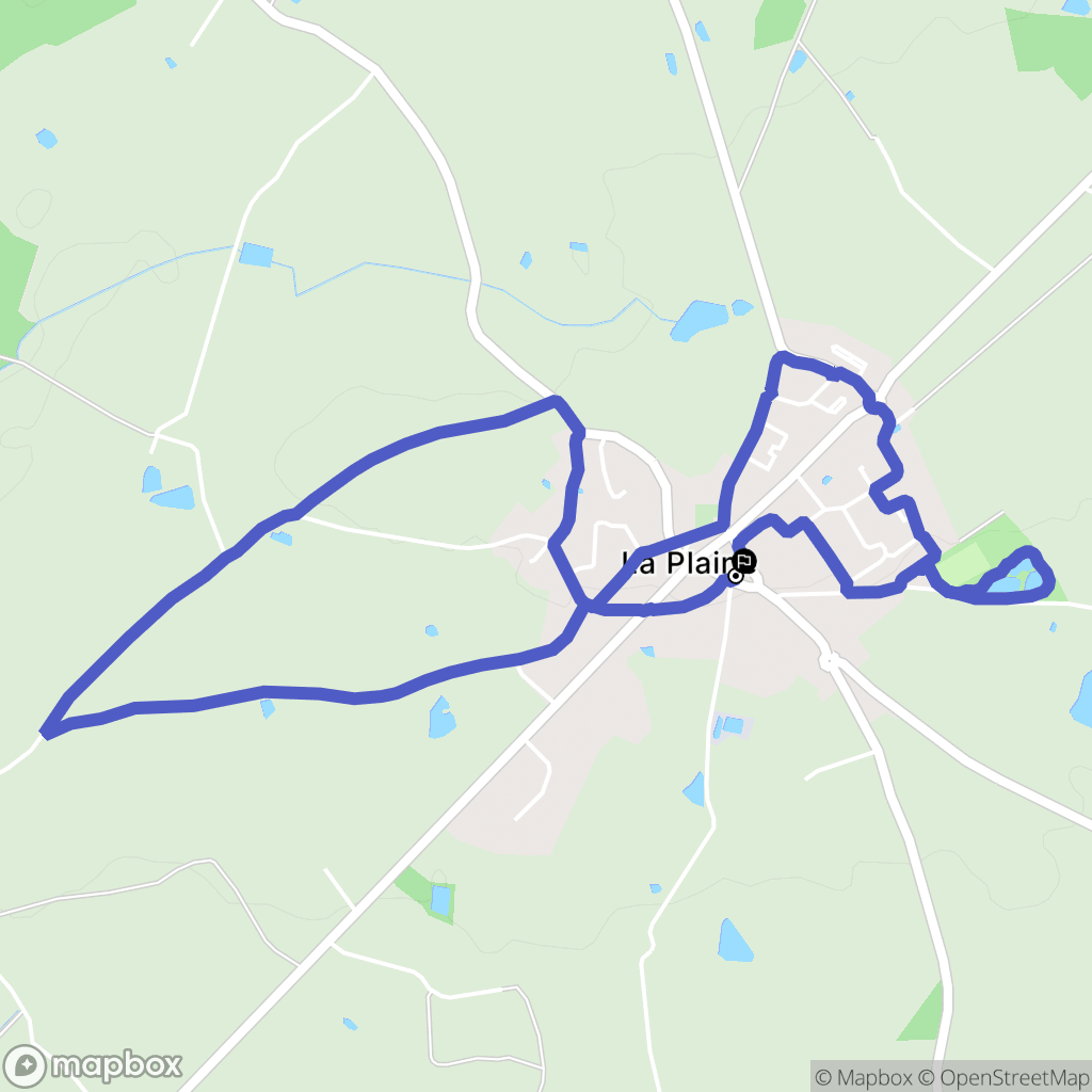 La Plaine : carte du parcours de randonnée - France
