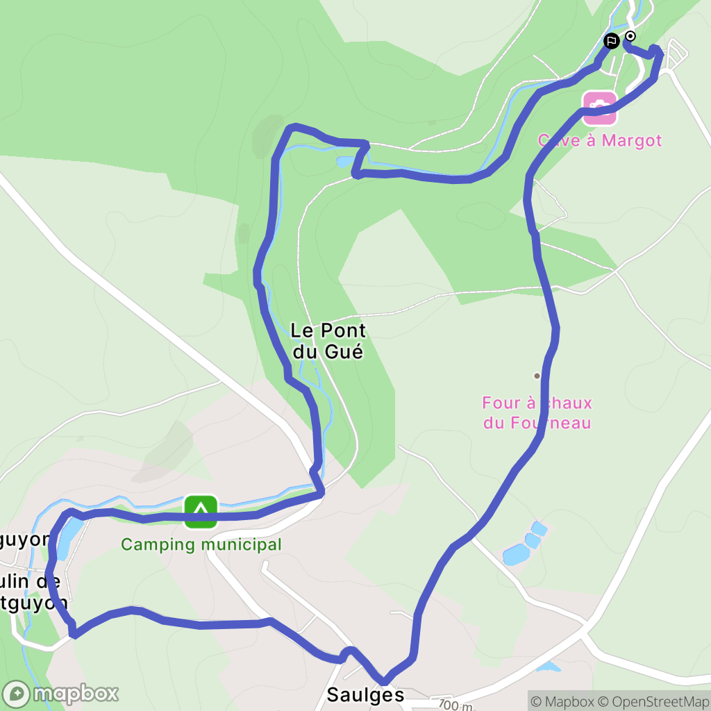 Thorigné-en-Charnie : carte du parcours de randonnée - France