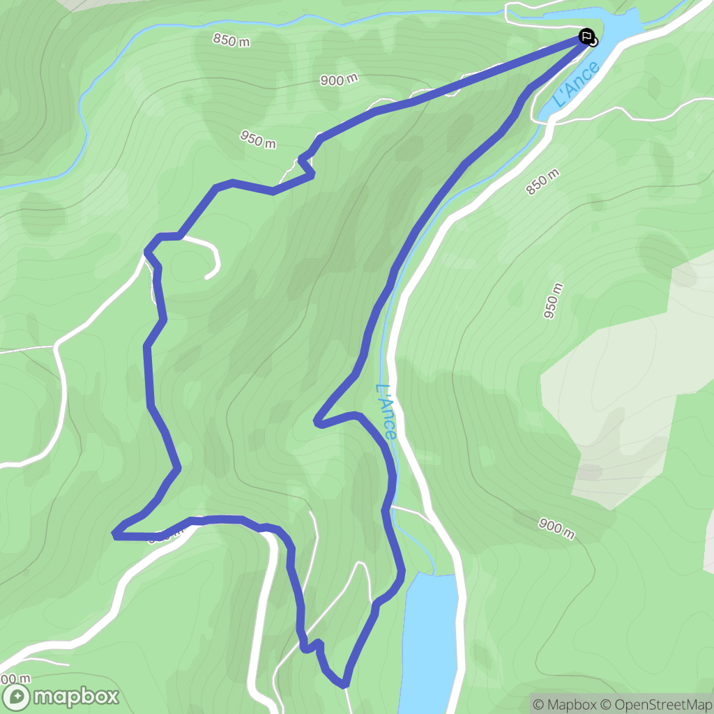 Saint-Préjet-d'Allier : carte du parcours de randonnée - France