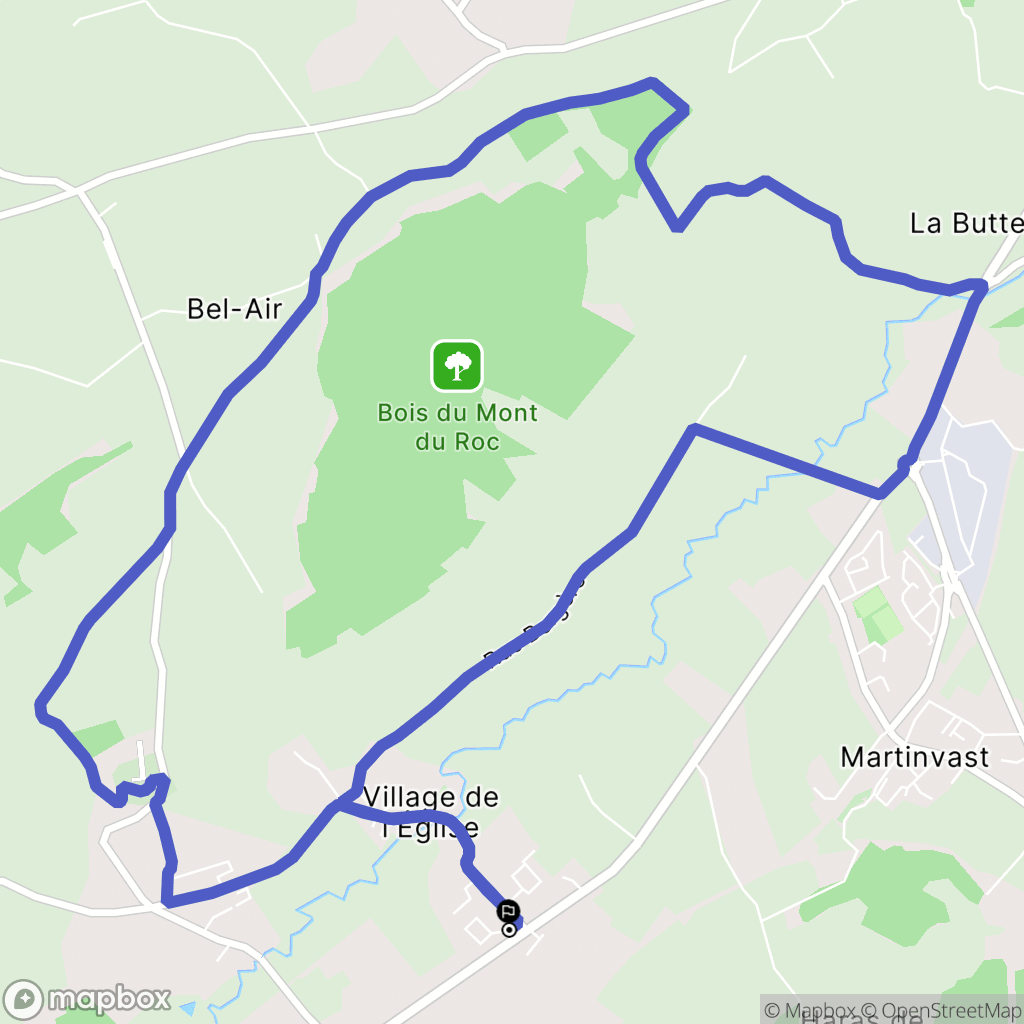 Sideville : carte du parcours de randonnée - France