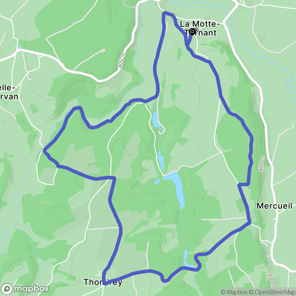 La Motte-Ternant : carte du parcours de randonnée - France