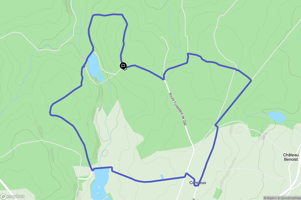 Saulieu : carte du parcours de randonnée - France