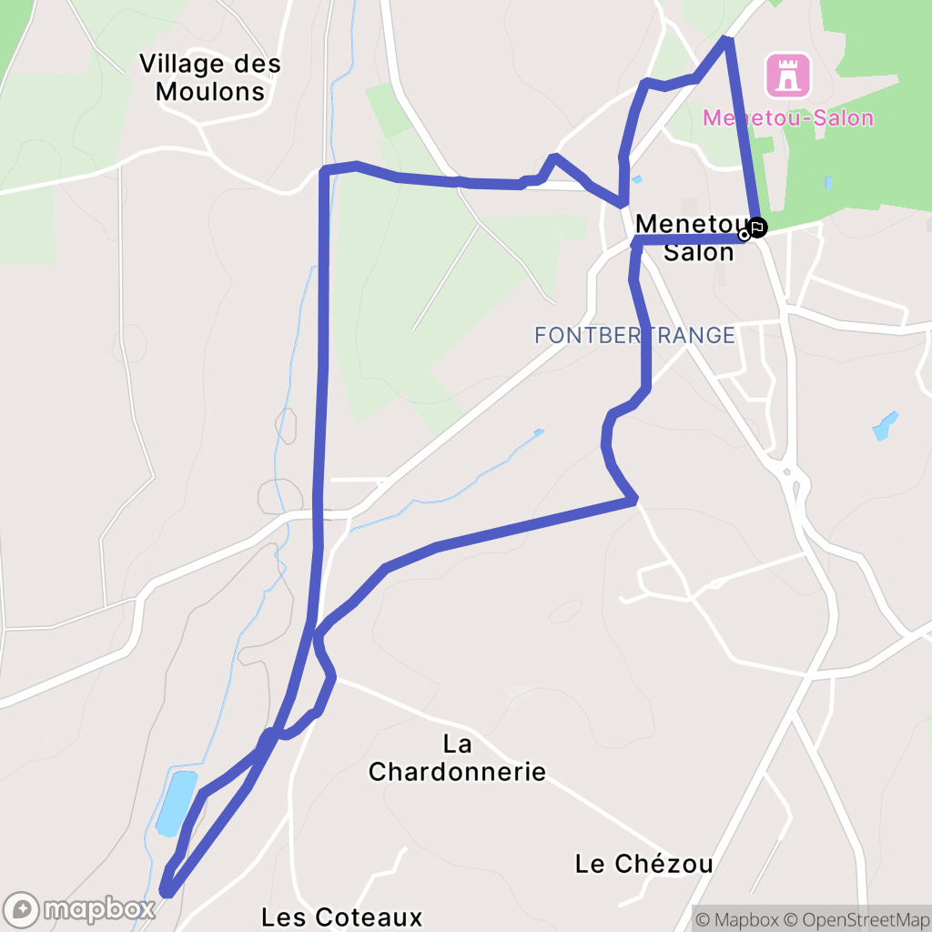 Menetou-Salon : carte du parcours de randonnée - France