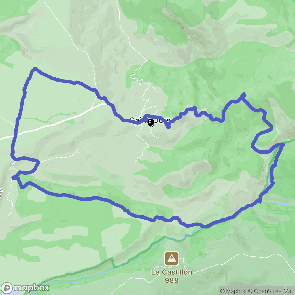 Saint-Jurs : carte du parcours de randonnée - France