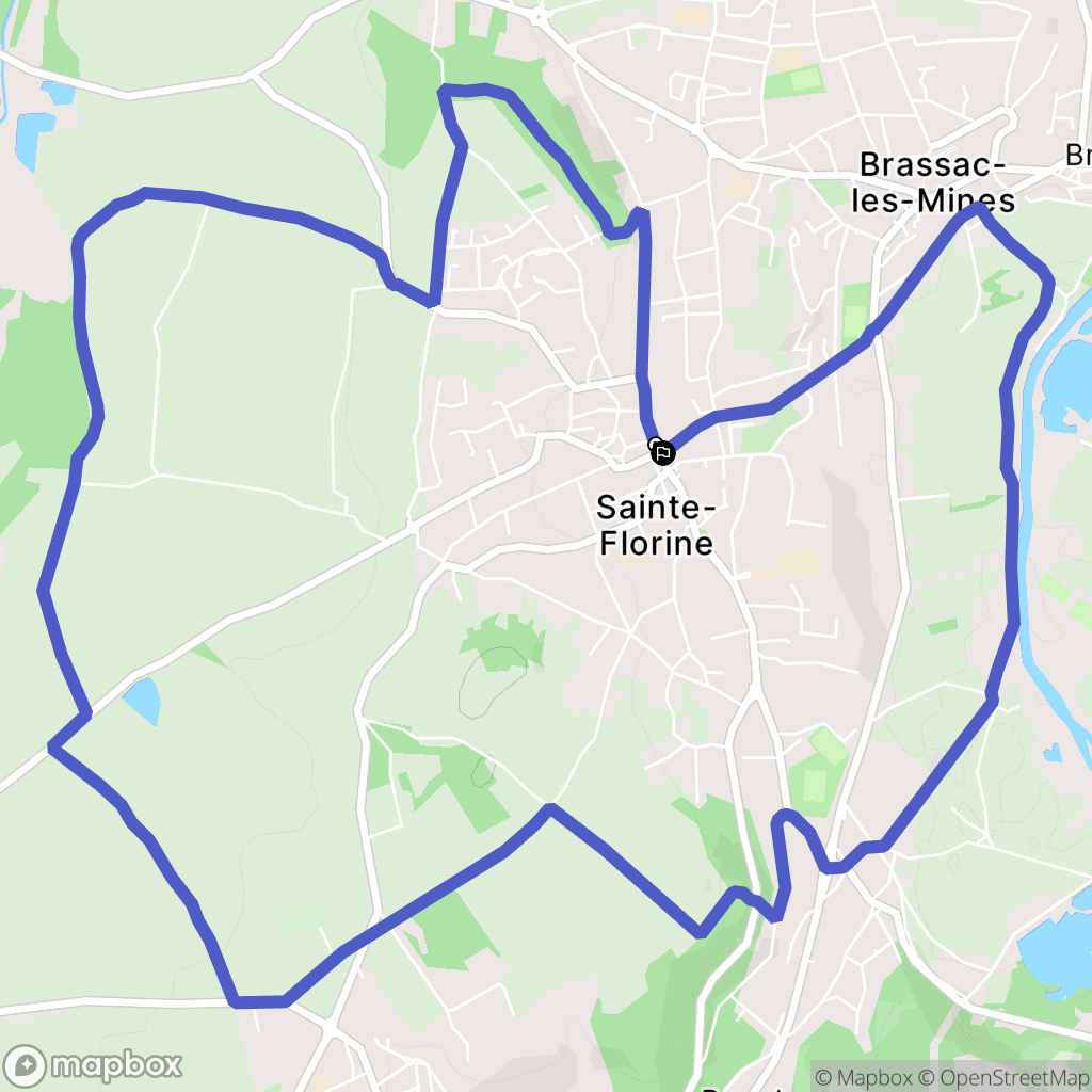Sainte-Florine : carte du parcours de randonnée - France