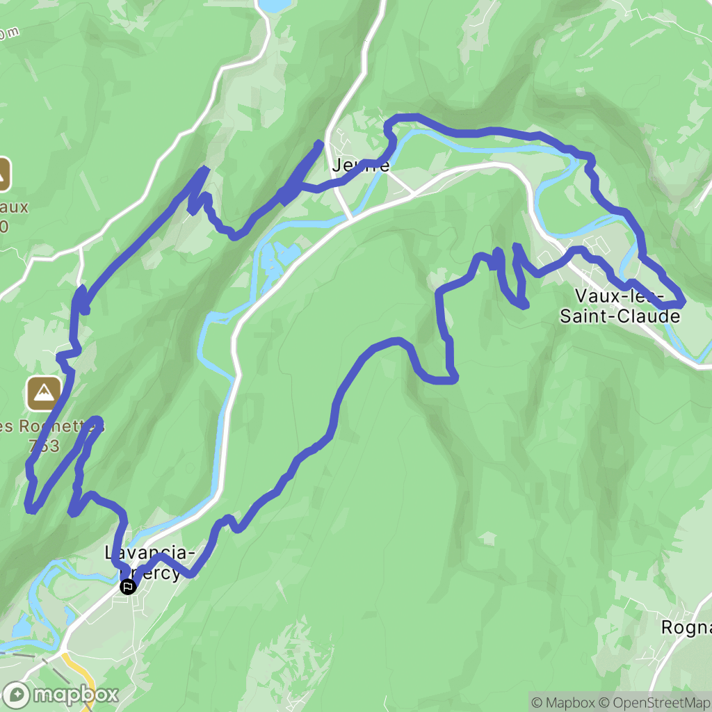 Lavancia-Epercy : carte du parcours de randonnée - France
