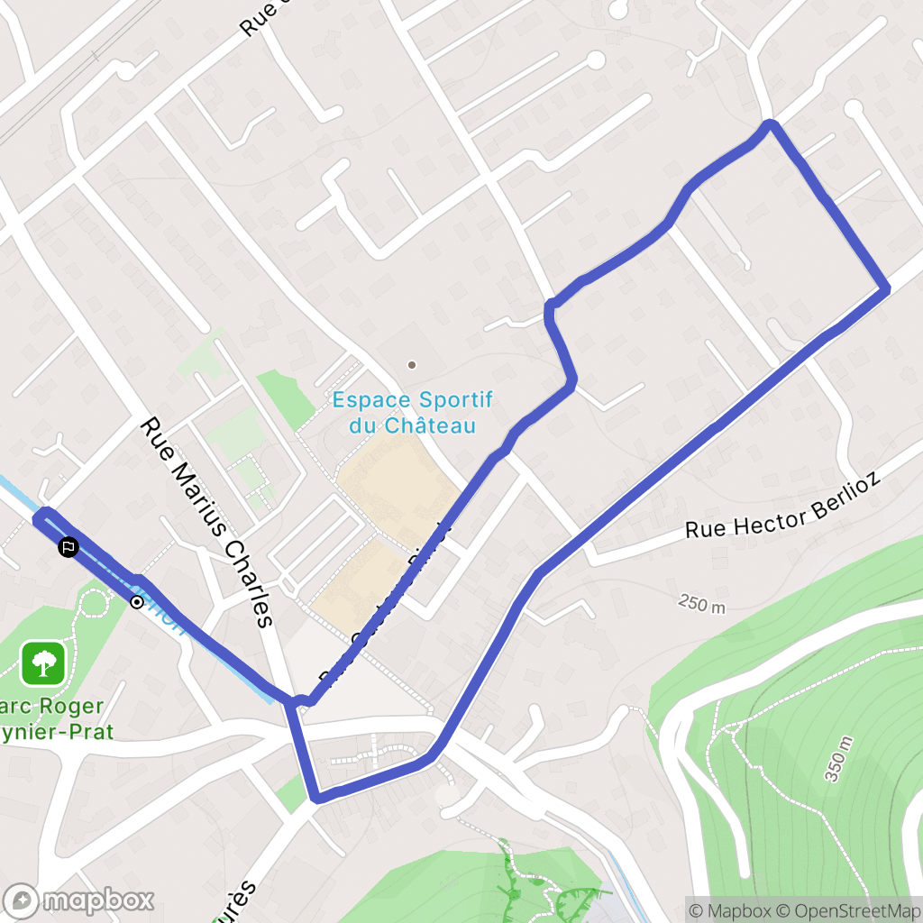 Domène : carte du parcours de randonnée - France