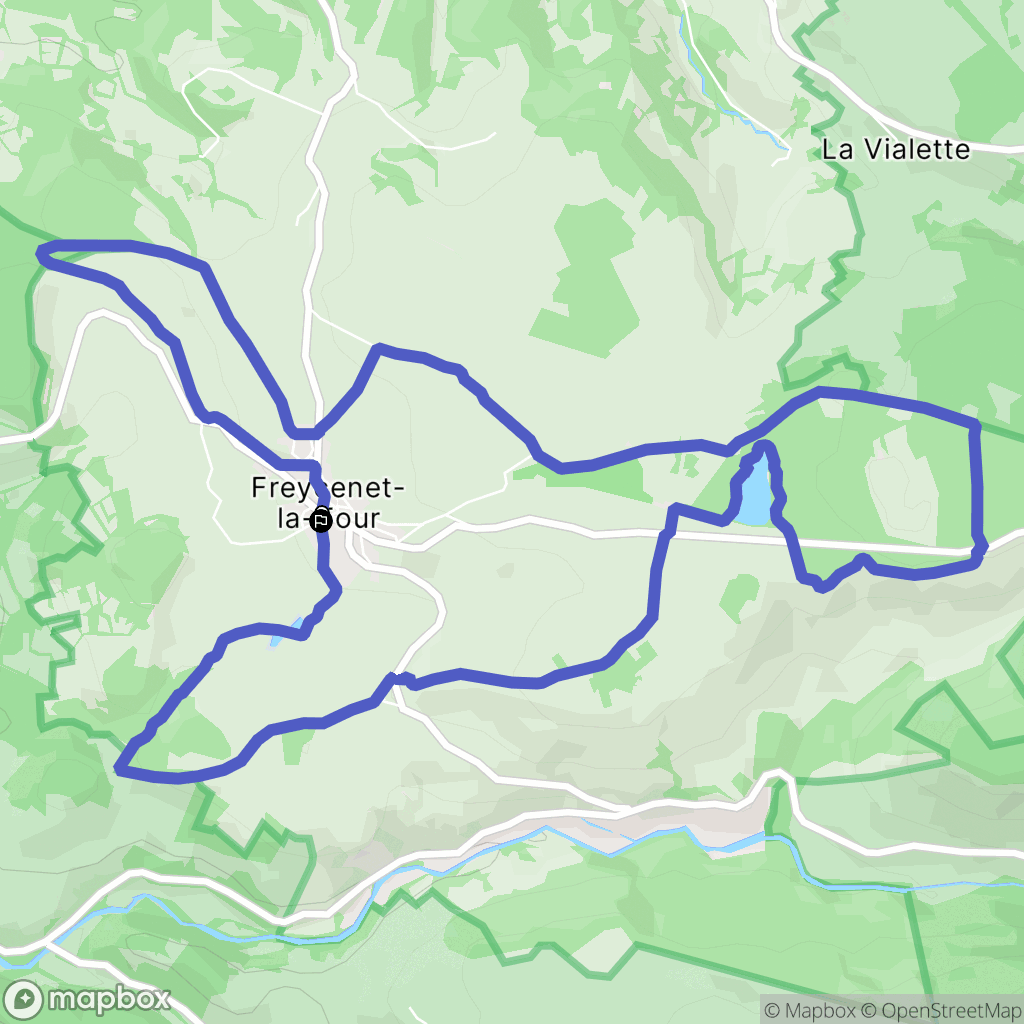Freycenet-la-Tour : carte du parcours de randonnée - France